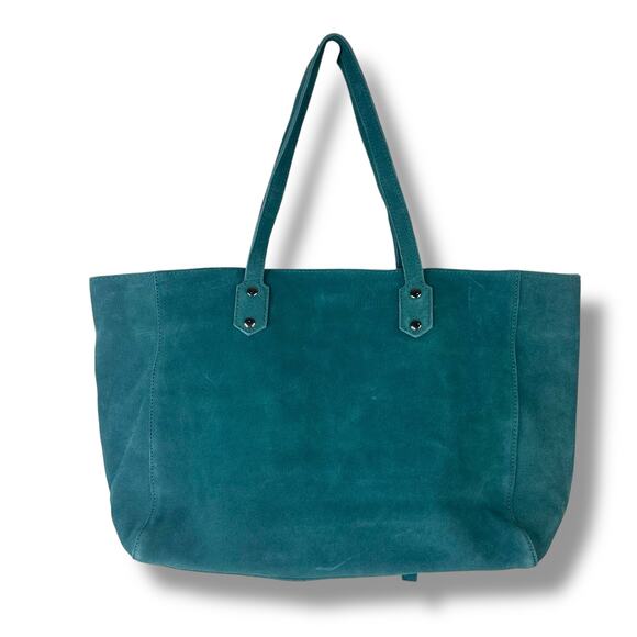M.I.L.A. NWT Jade Green Genuine Leather Tassel Shoulder Luxe Tote Shoulder Bag - Picture 4 of 9
